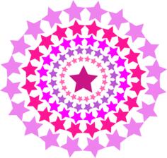 Circle with pink stars