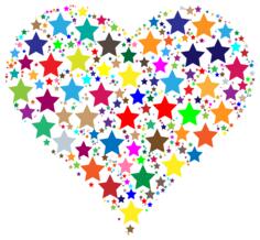 Heart made of stars