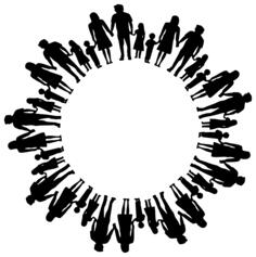 Round family silhouette