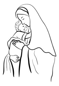 Virgin Mary and baby Jesus