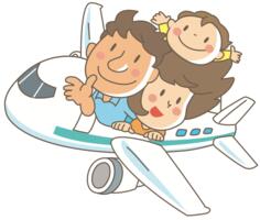 Family in flight