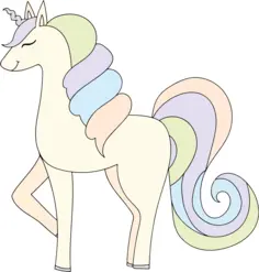 Pastel unicorn vector image