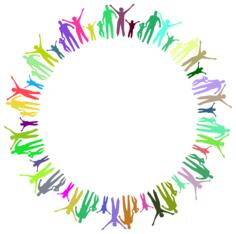 Happy family circle image