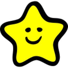 Happy outlined star