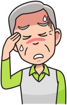 Grandpa with headache