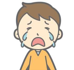 Kid in tears