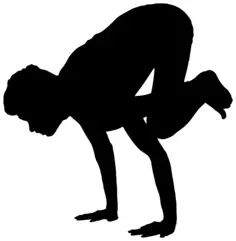 Male yoga pose silhouette