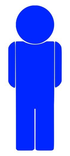 Blue male icon