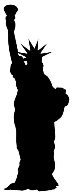 Statue Of Liberty black silhouette