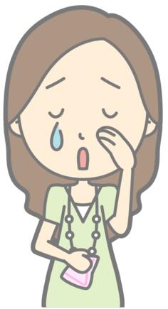 Cartoon lady crying