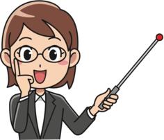 Girl with teaching stick