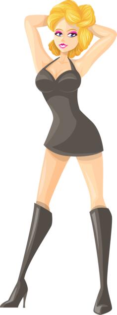 Young girl in grey clothes