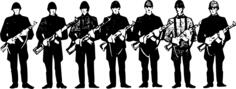 Soldiers with guns