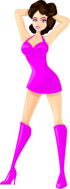 PInk clothes on a model