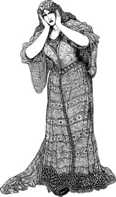 Lady in acting pose