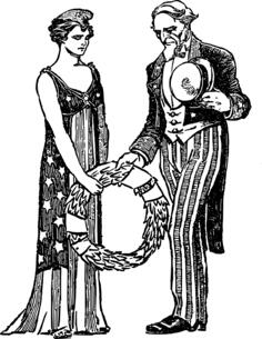 Lady Liberty and Uncle Sam
