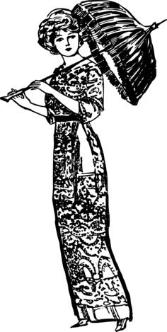 Girl and umbrella