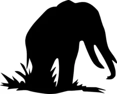 Sitting elephant silhouette