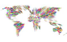 Blurred world map