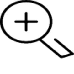 Zoom in symbol clip art