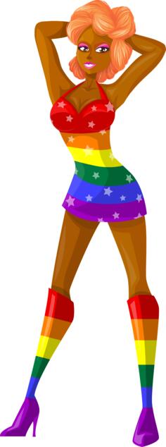 Red-haired stripper vector image