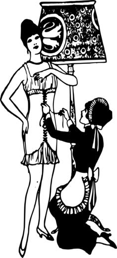 Lady and maid vector image