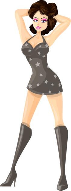 Brown-haired exotic dancer