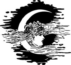 Lady in the moon