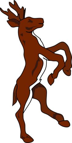 Stag on back legs