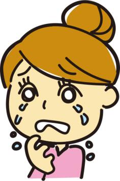 Crying female vector image