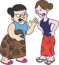 Cartoon quarrel