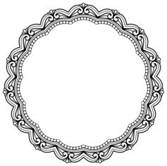 Round medieval frame image