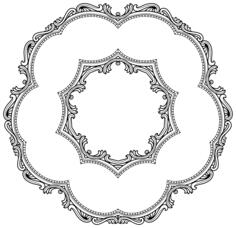 Vintage frame vector silhouette