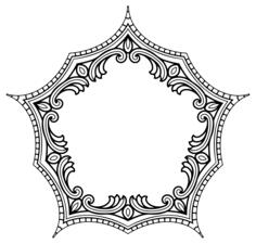 Vintage style frame vector drawing