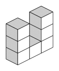 Black and white cubes for coloring
