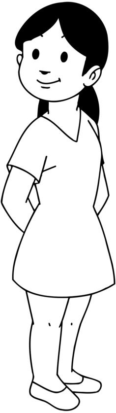 Modest girl vector image