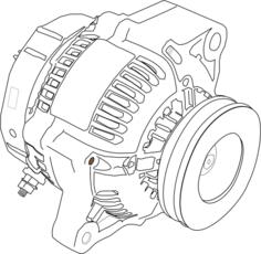 Outlined alternator