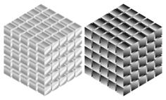 Metallic cubes vector image