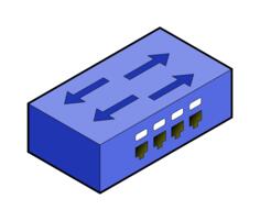 Isometric switch with border