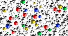 Isometric cubes background
