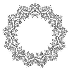 Flowery round vintage border