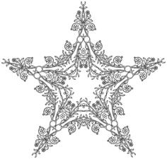 Flowery vintage star