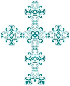 Vintage floral cross