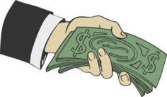 Hand offering money