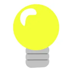 Light bulb vector symbol