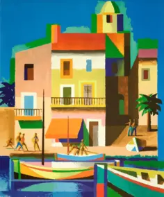 Colourful holiday scene