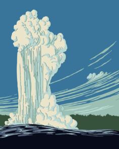 Geyser vector image