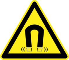 Magnets warning symbol