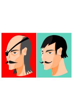 Two men with mustache