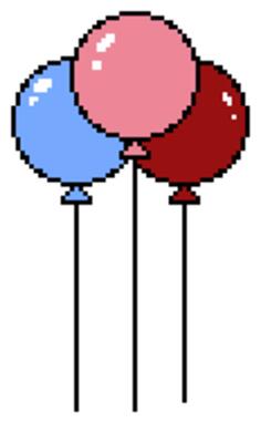 Balloons in pixel style
